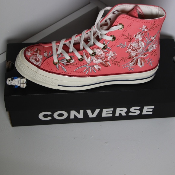 pink leather converse high tops